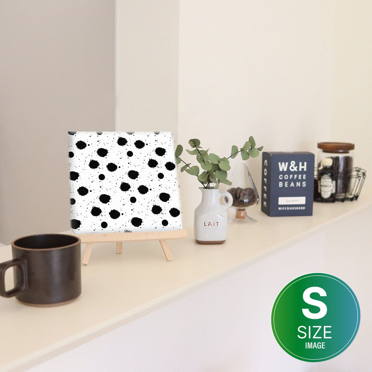 ドット柄のアートパネル インテリア雑貨 アートパネル キャンバス   patt-1803-065