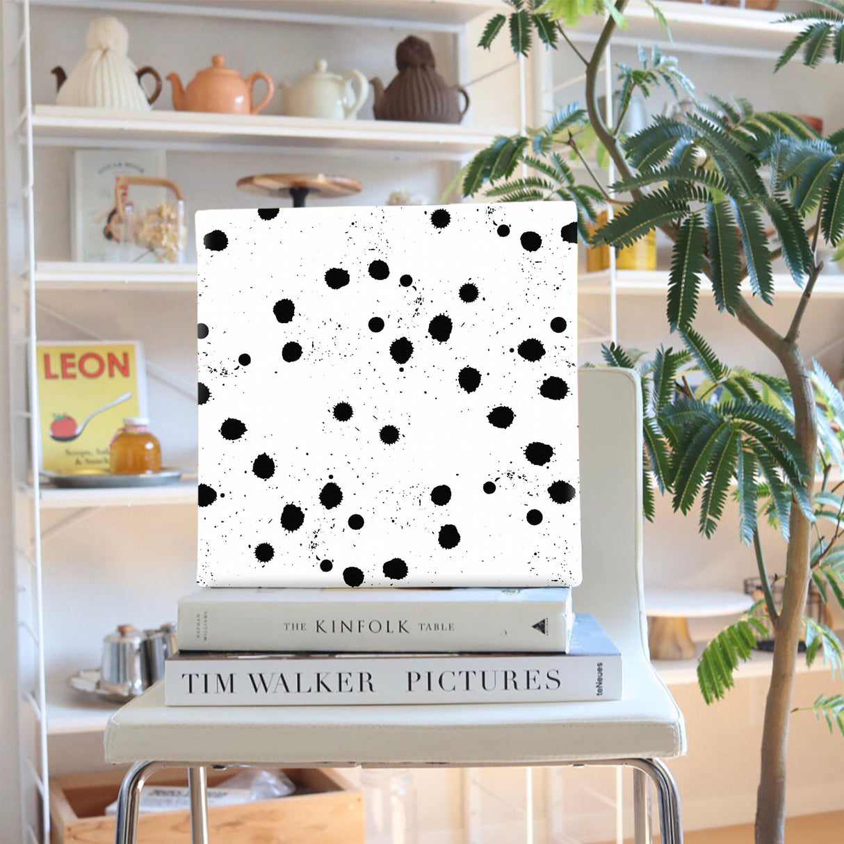 ドット柄のファブリックパネル インテリア雑貨 アートパネル キャンバス   patt-1803-068
