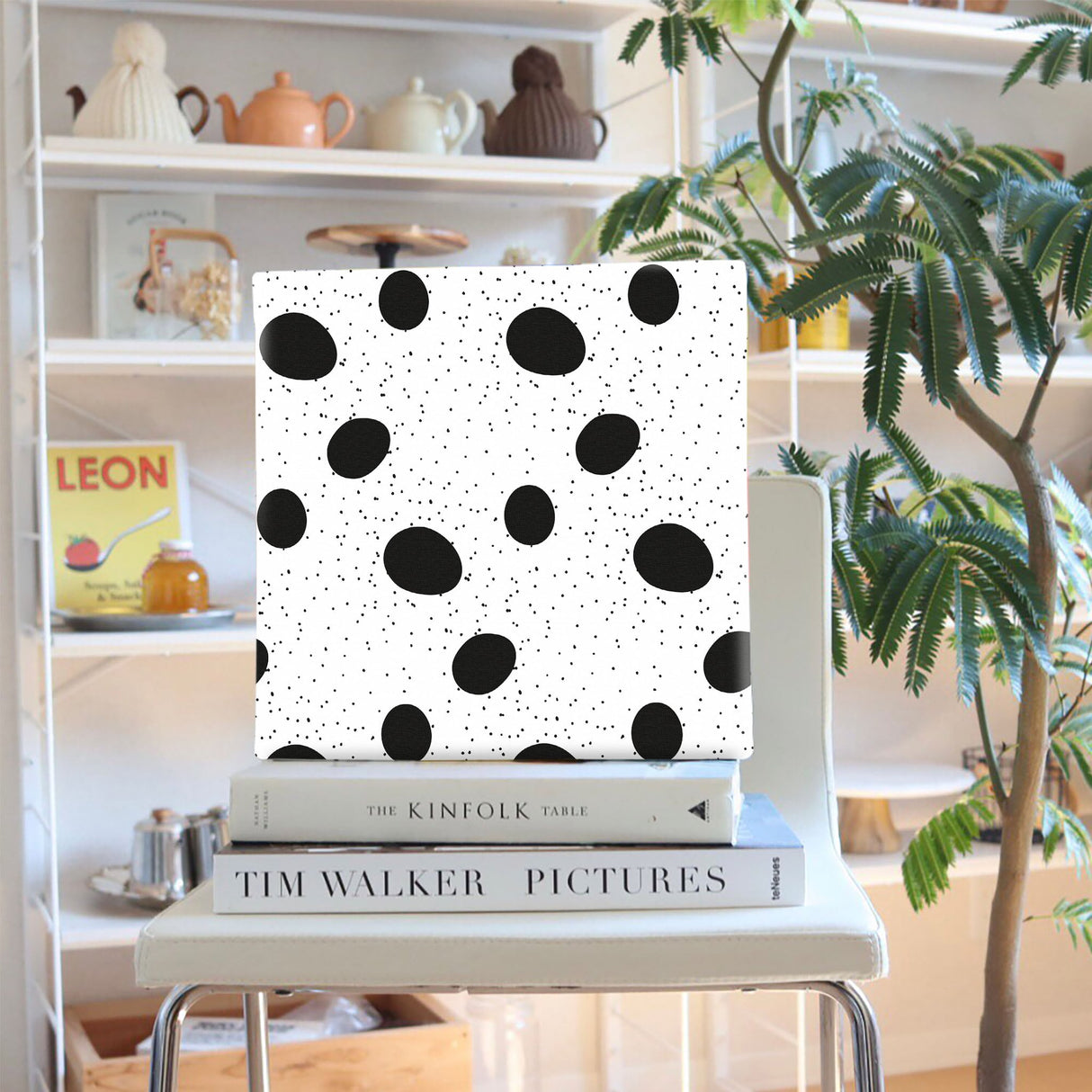 ドット柄の壁掛けアート インテリア雑貨 アートパネル キャンバス   patt-1803-072