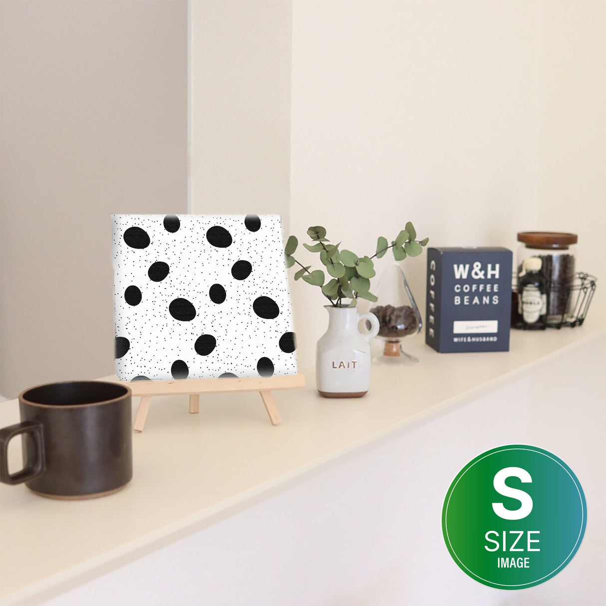 ドット柄の壁掛けアート インテリア雑貨 アートパネル キャンバス   patt-1803-072