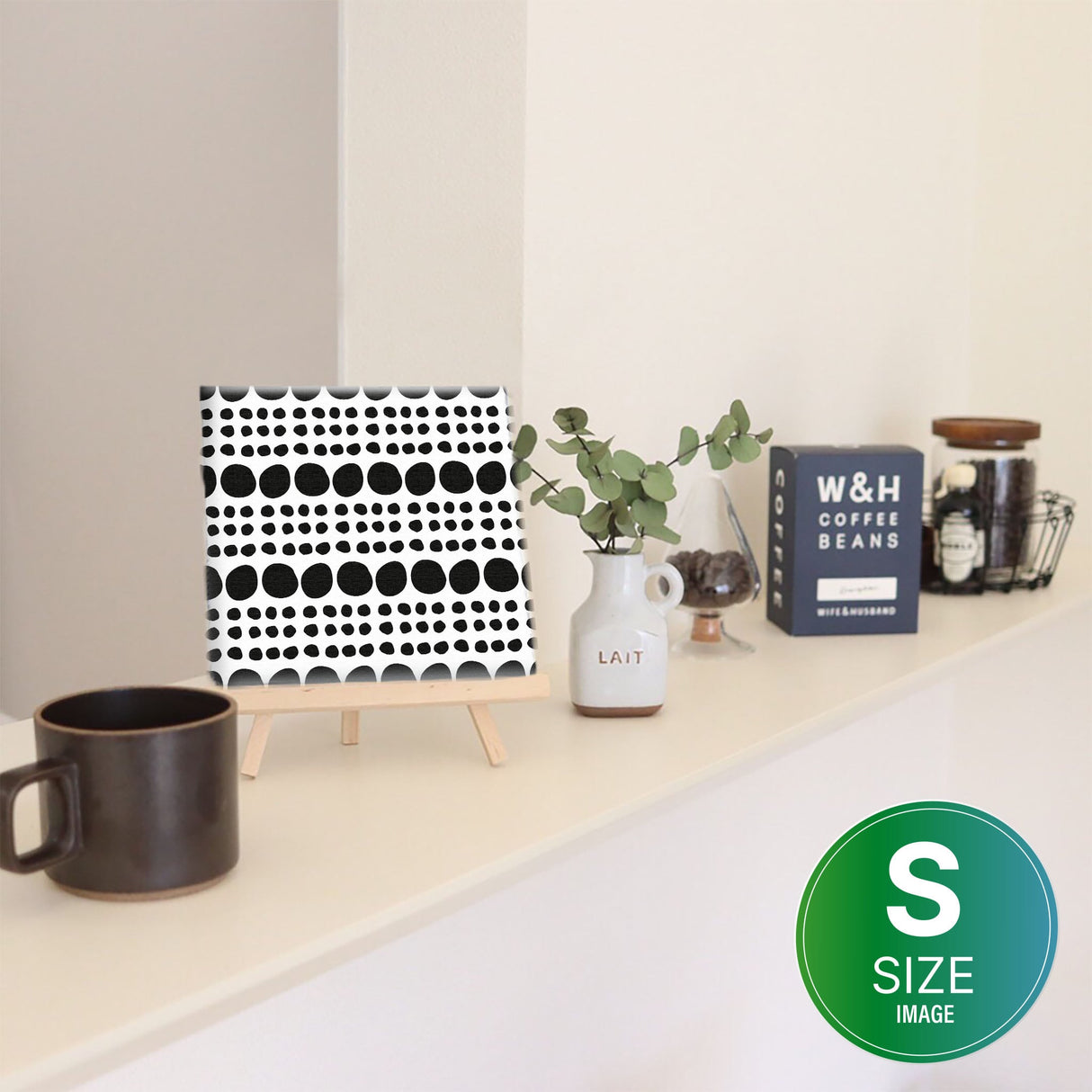 ドット柄のファブリックボード インテリア雑貨 アートパネル キャンバス   patt-1803-073