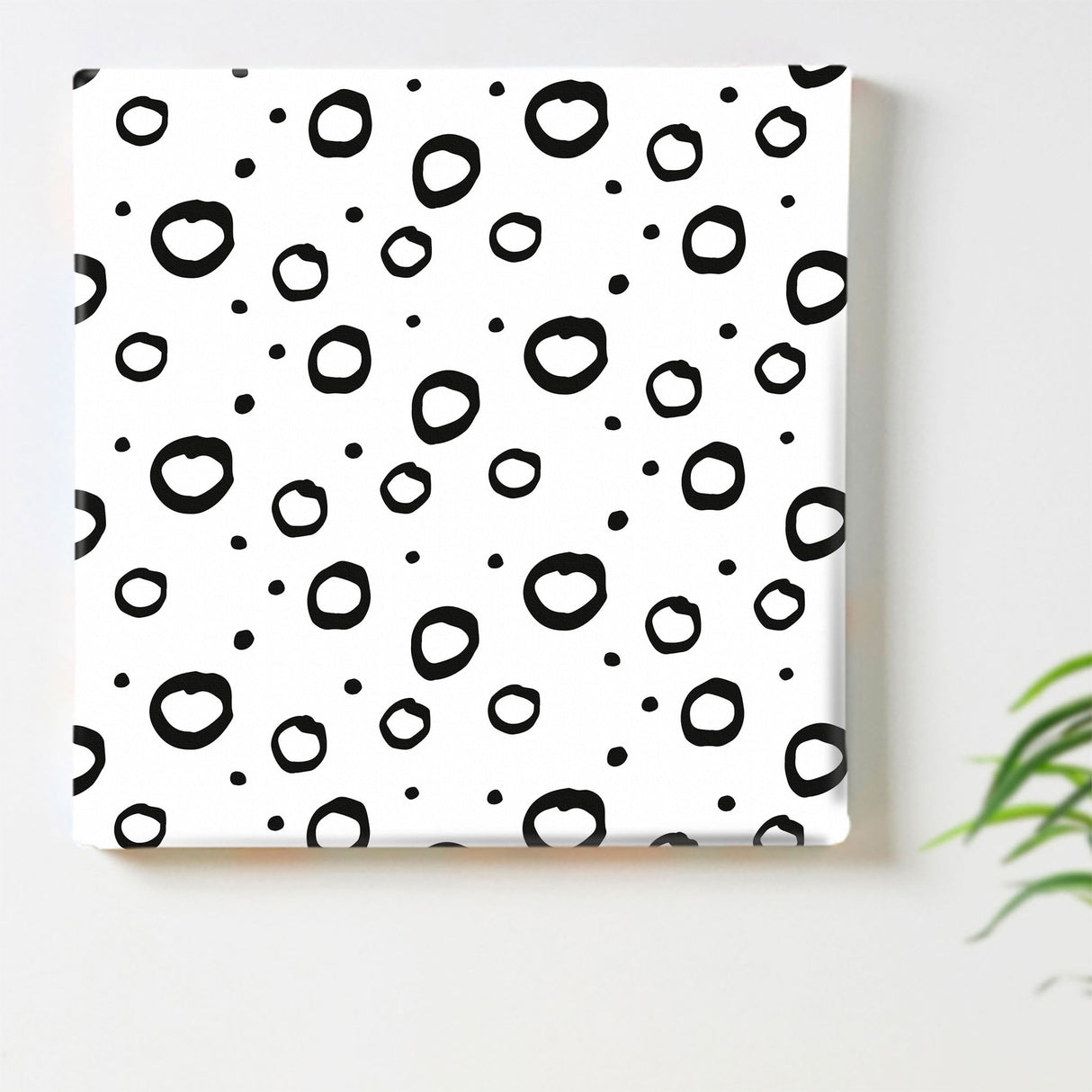 ドット柄のウォールデコ インテリア雑貨 アートパネル キャンバス   patt-1803-075