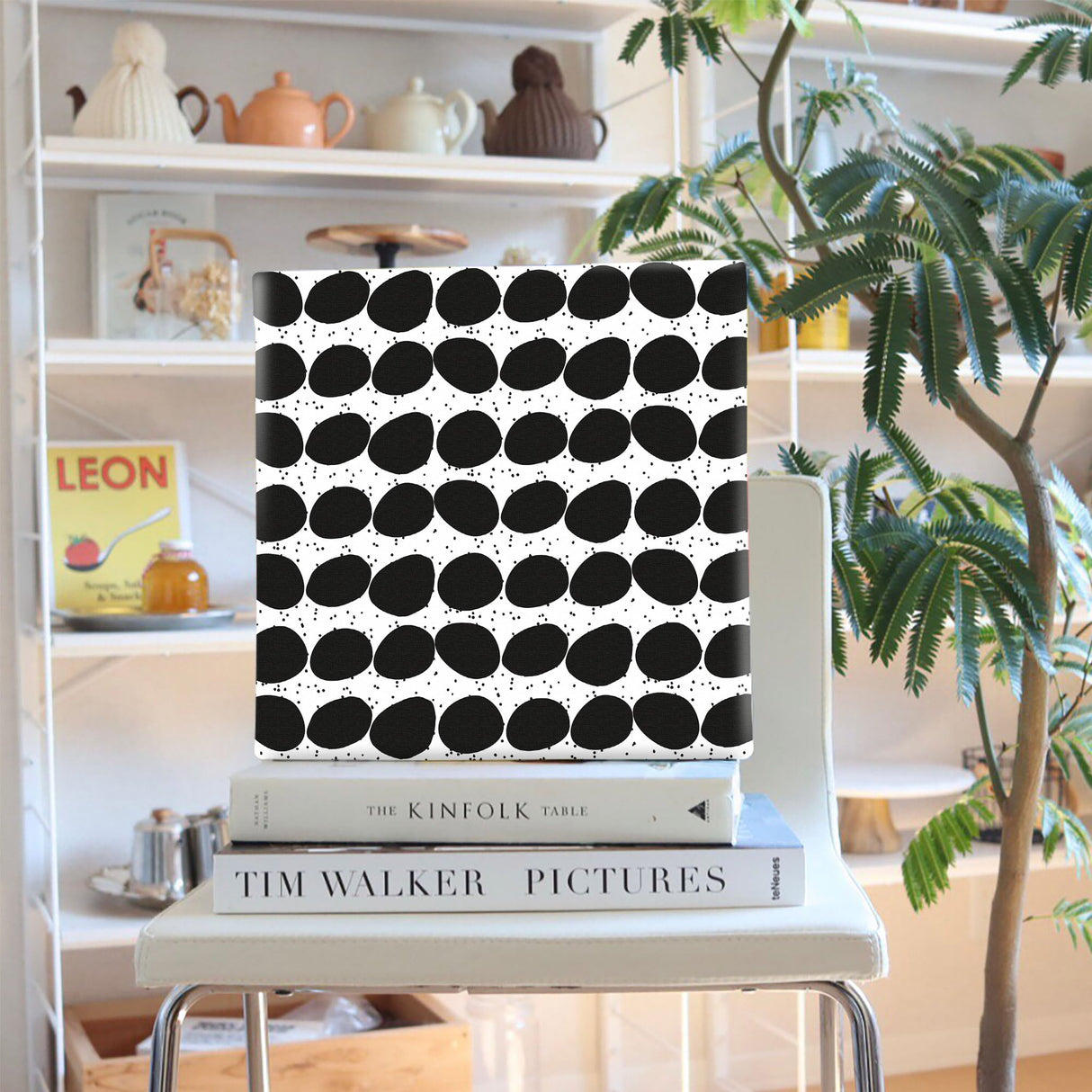 ドット柄のファブリックパネル インテリア雑貨 アートパネル キャンバス   patt-1803-077