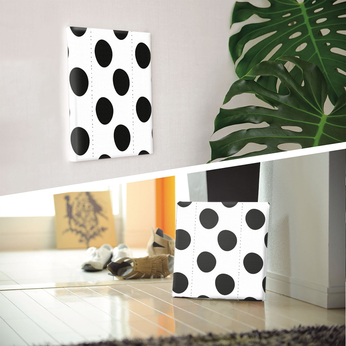 ドット柄のファブリックボード インテリア雑貨 アートパネル キャンバス   patt-1803-080