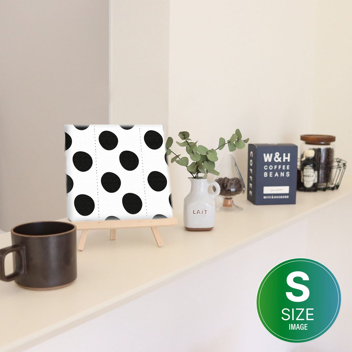 ドット柄のファブリックボード インテリア雑貨 アートパネル キャンバス   patt-1803-080