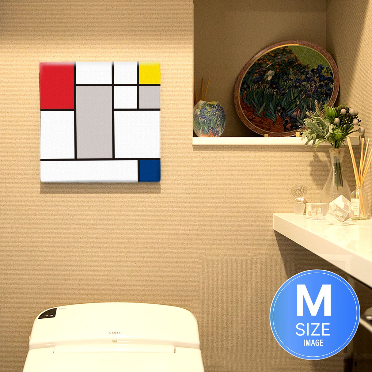 幾何学模様のファブリックパネル インテリア雑貨 アートパネル キャンバス カラフル  patt-2107-006