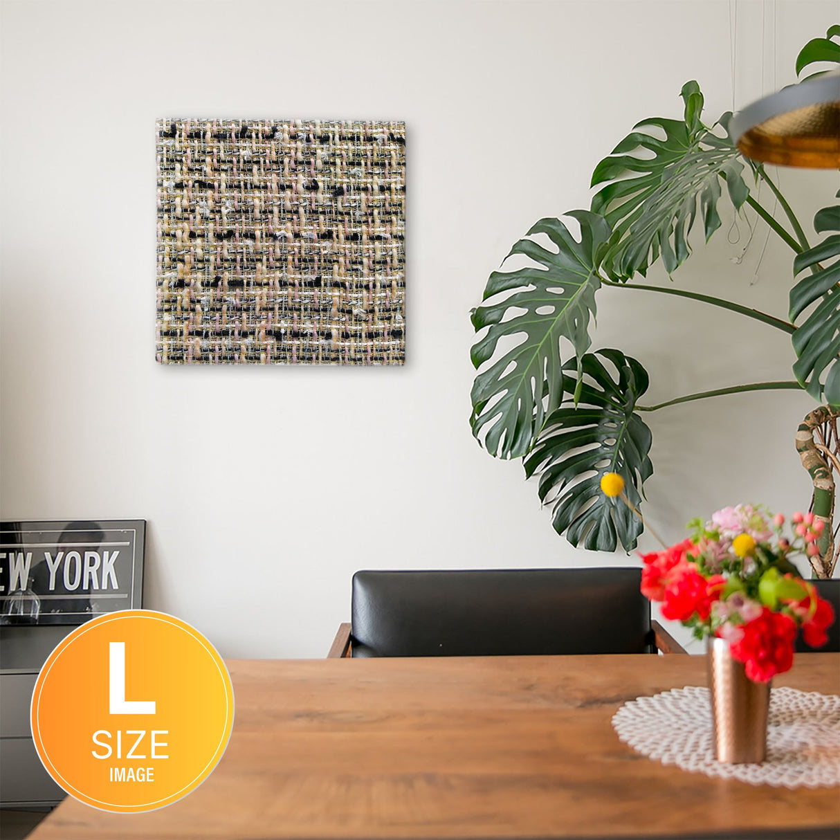 ファブリック柄の壁掛けアート インテリア雑貨 アートパネル キャンバス 幾何学模様  patt-2112-005