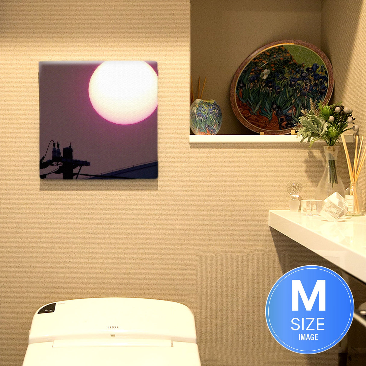 月をモチーフにしたファブリックパネル インテリア アート pho-0007