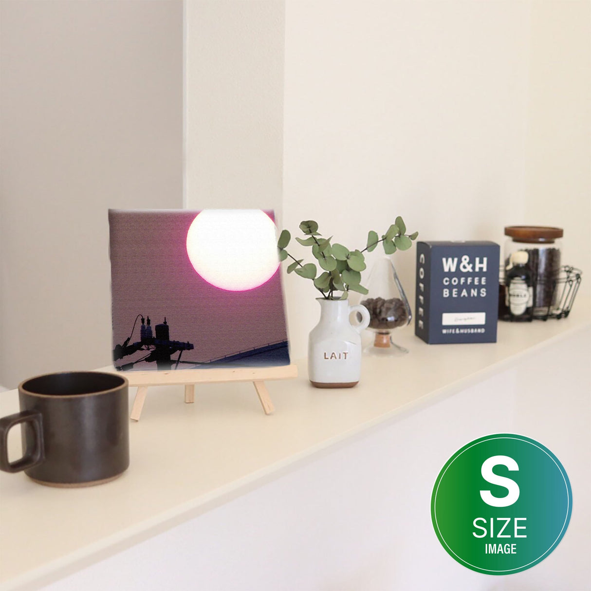 月をモチーフにしたファブリックパネル インテリア アート pho-0007