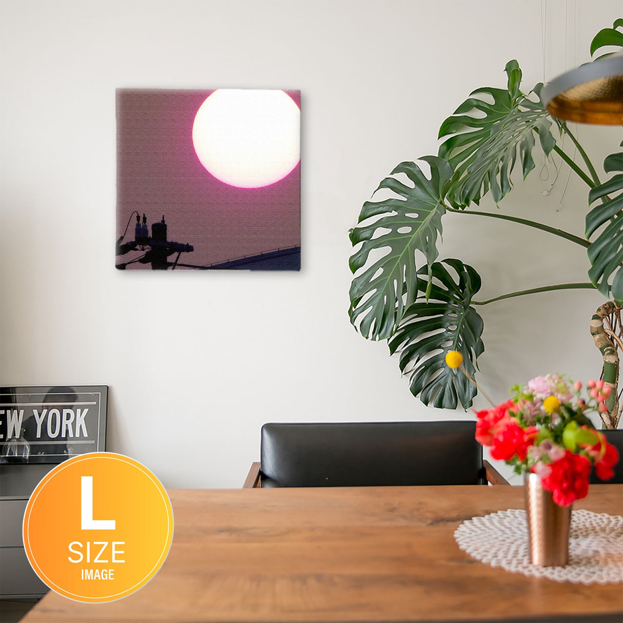 月をモチーフにしたファブリックパネル インテリア アート pho-0007