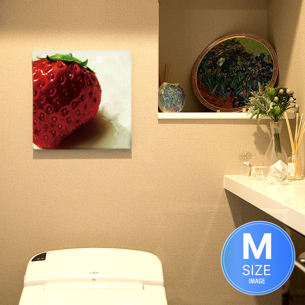 イチゴのファブリックパネル インテリア 雑貨 pho-0010