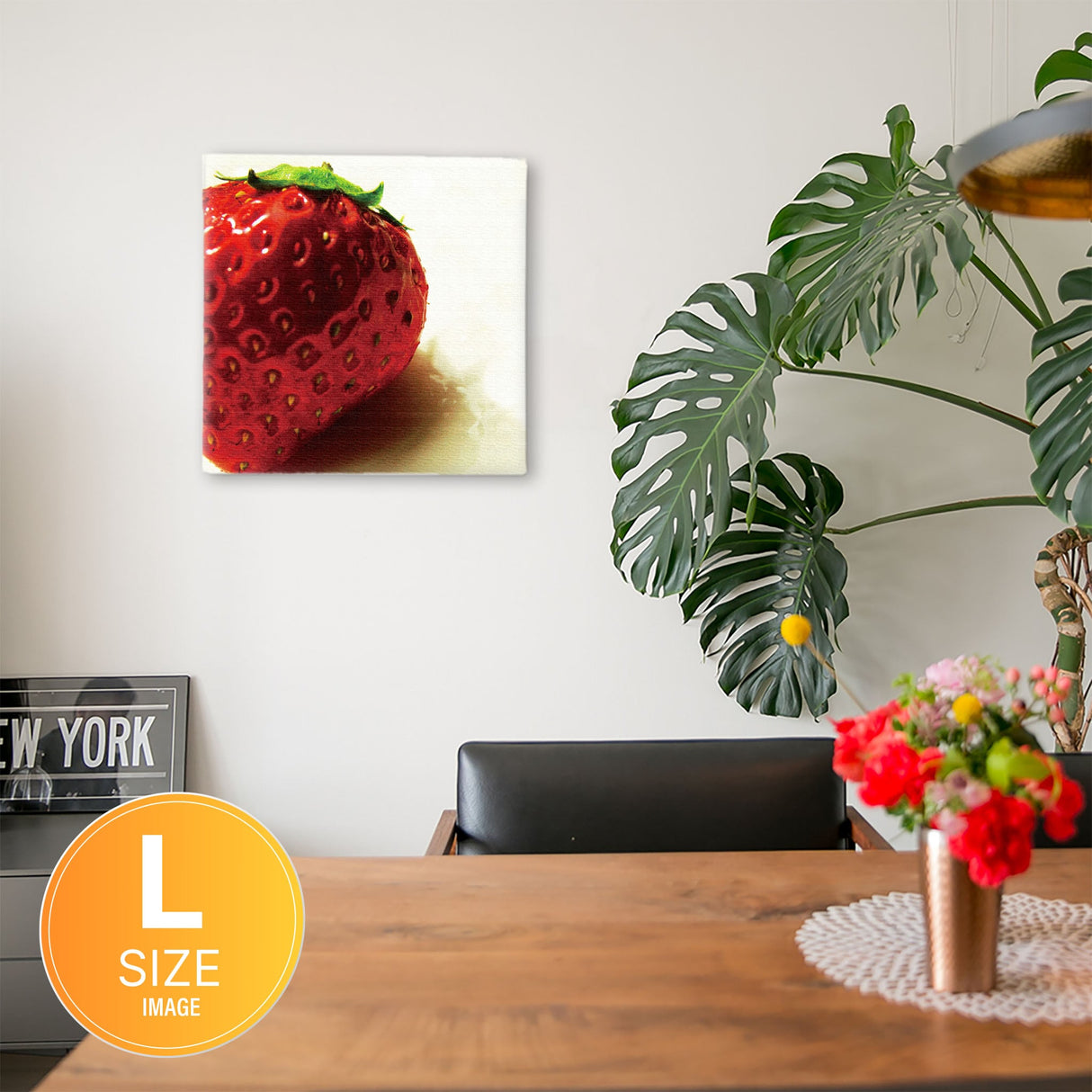 イチゴのファブリックパネル インテリア 雑貨 pho-0010