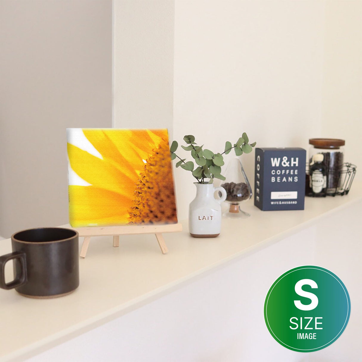 ヒマワリのファブリックパネル アート 雑貨 pho-0011