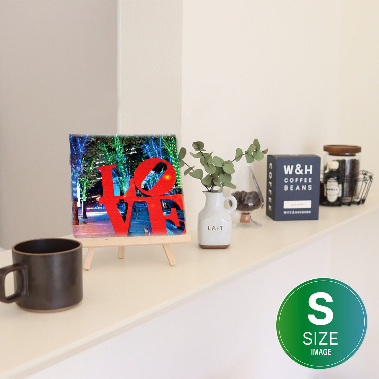 LOVEモチーフのファブリックパネル 一人暮らし インテリア pho-0013