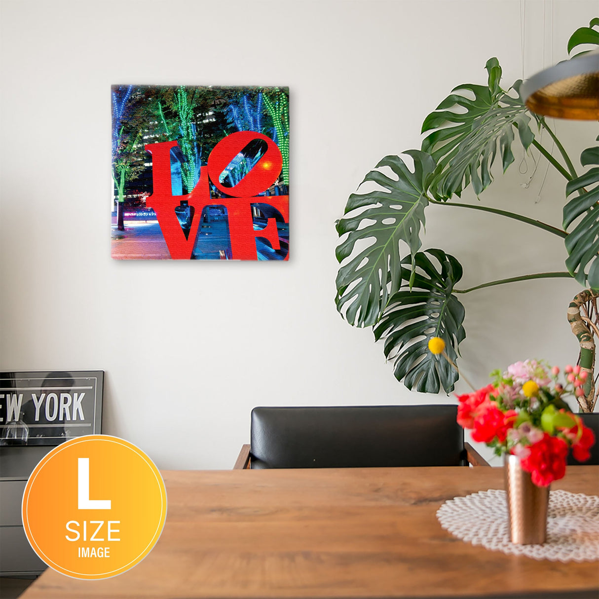 LOVEモチーフのファブリックパネル 一人暮らし インテリア pho-0013