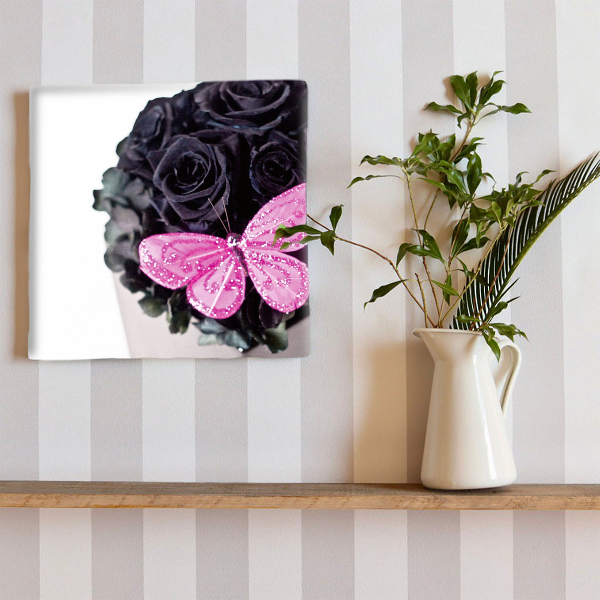 蝶モチーフのインテリア、ファブリックパネル ウォールデコ インテリア pho-0014