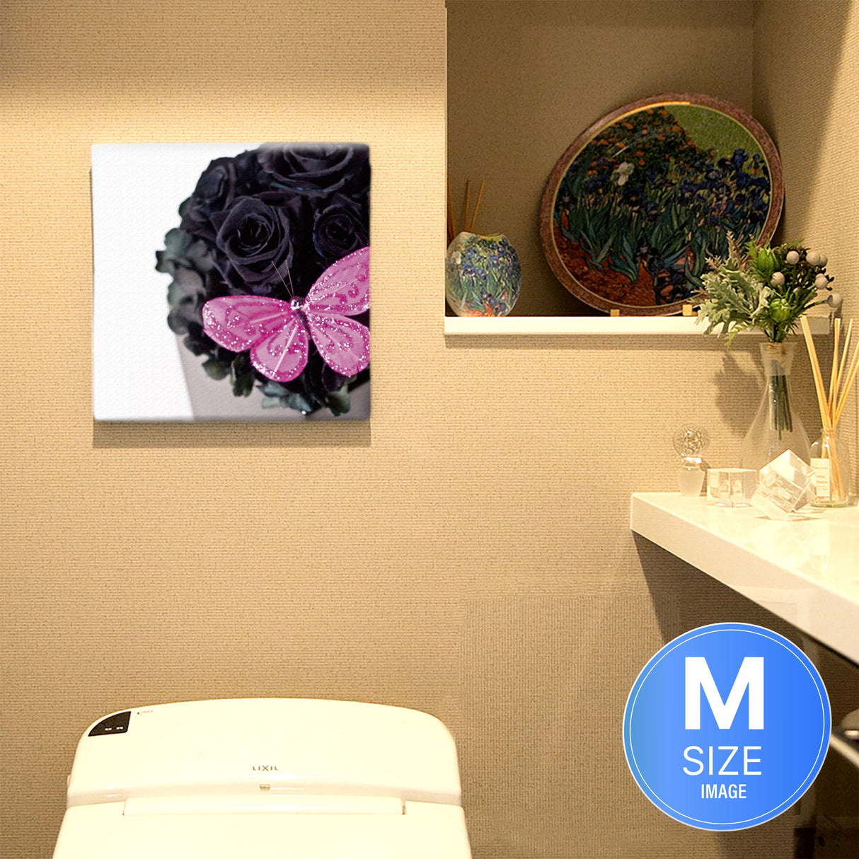 蝶モチーフのインテリア、ファブリックパネル ウォールデコ インテリア pho-0014