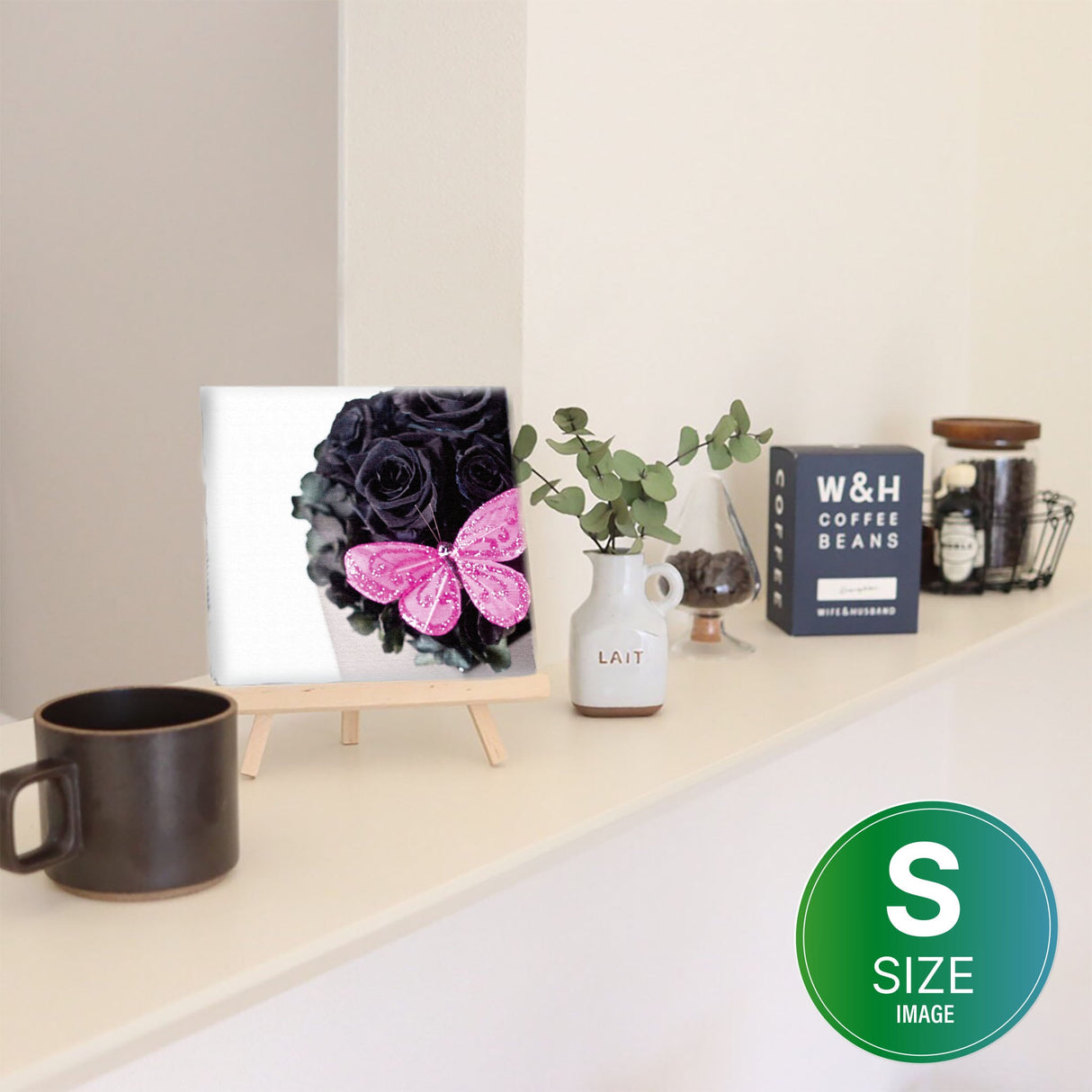 蝶モチーフのインテリア、ファブリックパネル ウォールデコ インテリア pho-0014