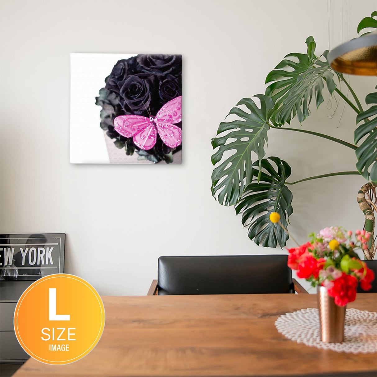 蝶モチーフのインテリア、ファブリックパネル ウォールデコ インテリア pho-0014