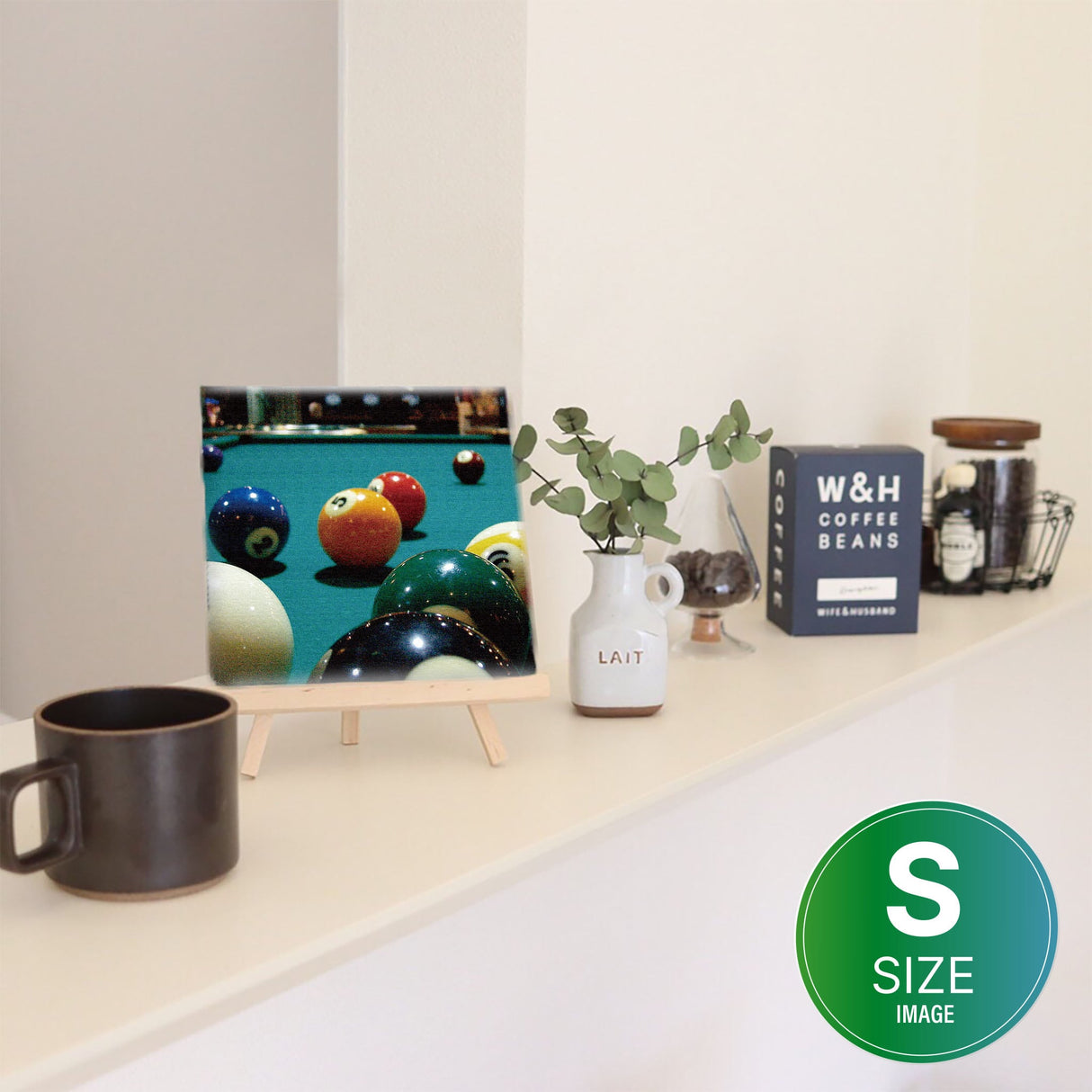 壁掛けインテリアにファブリックパネル|ビリヤード ウォールデコ インテリア pho-0034