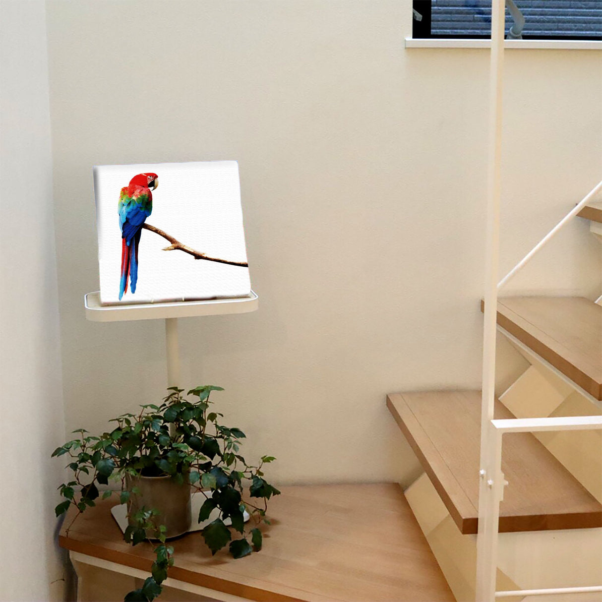 壁掛けインテリアにファブリックパネル|インコ インテリア アート pho-0046