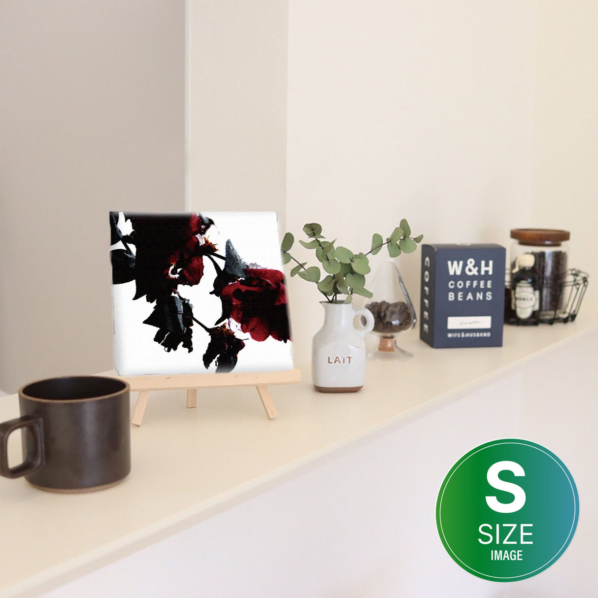 壁掛けインテリアにファブリックパネル|バラ 写真 アート pho-0047