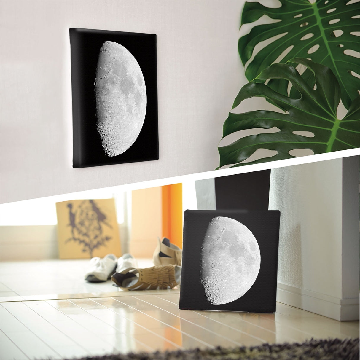 月をモチーフにしたファブリックパネル ポスター アート pho-0063