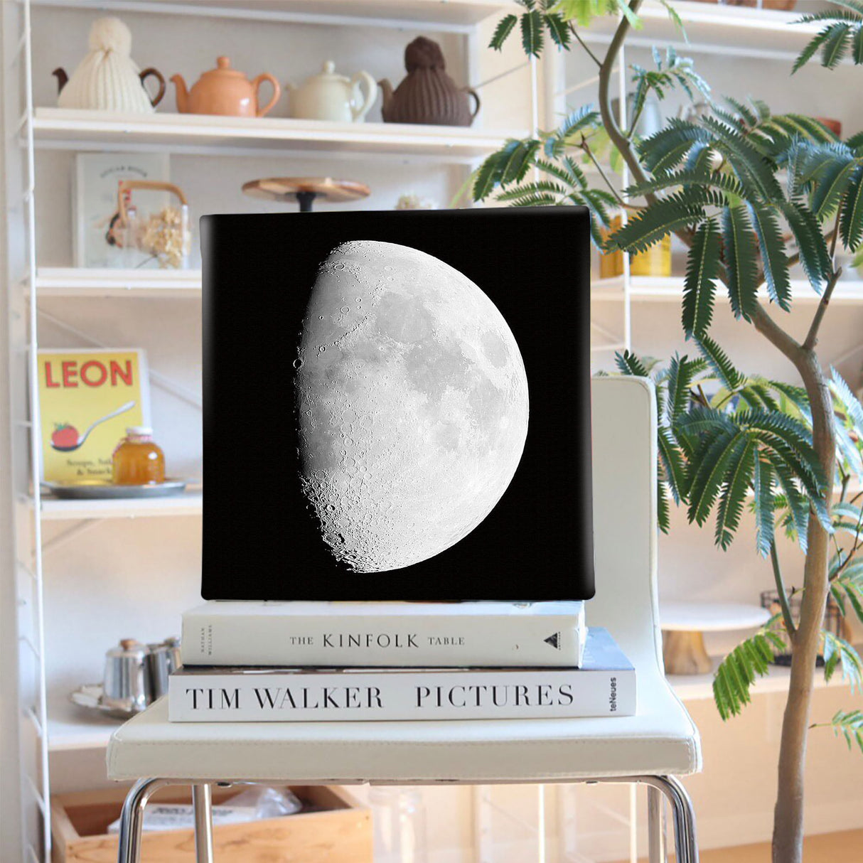 月をモチーフにしたファブリックパネル ポスター アート pho-0063