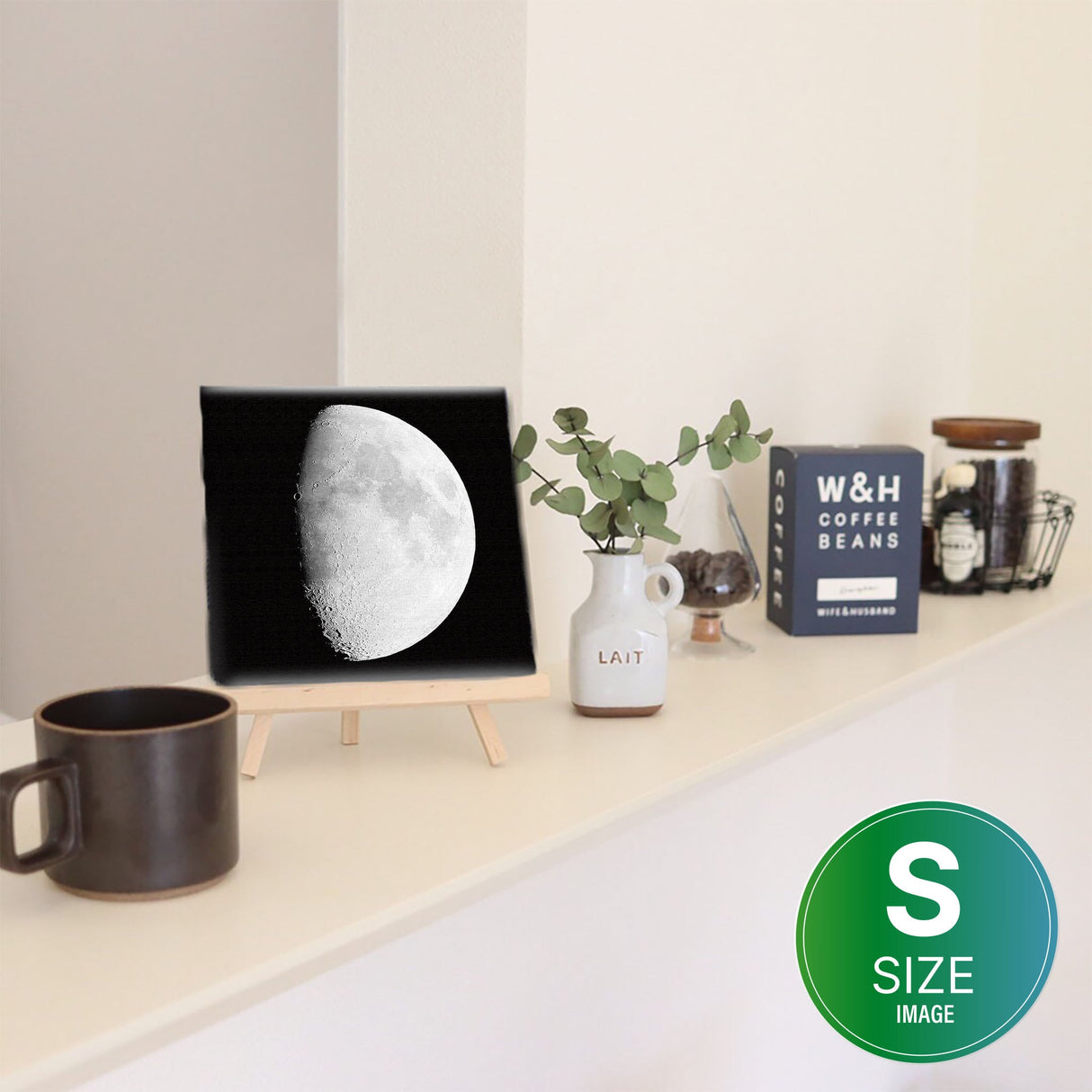 月をモチーフにしたファブリックパネル ポスター アート pho-0063