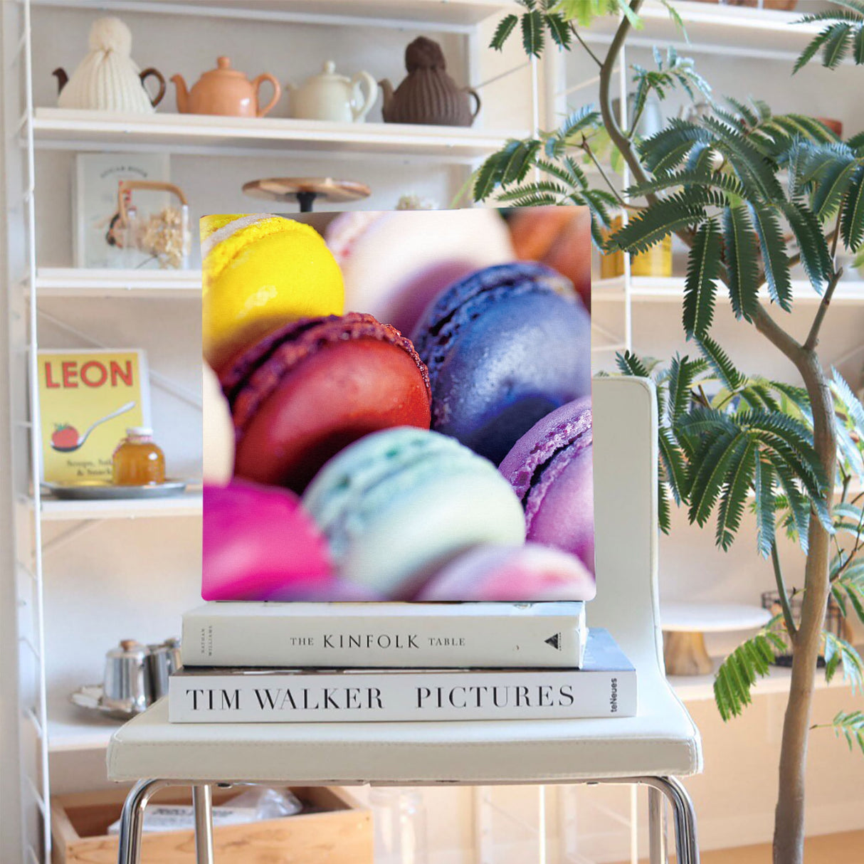 マカロンモチーフのファブリックパネル 壁掛け アート pho-0069