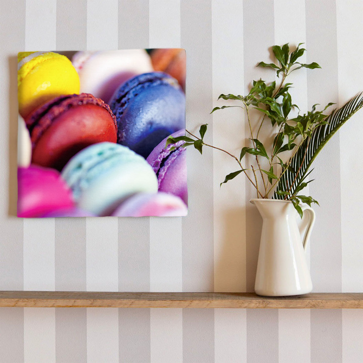 マカロンモチーフのファブリックパネル 壁掛け アート pho-0069