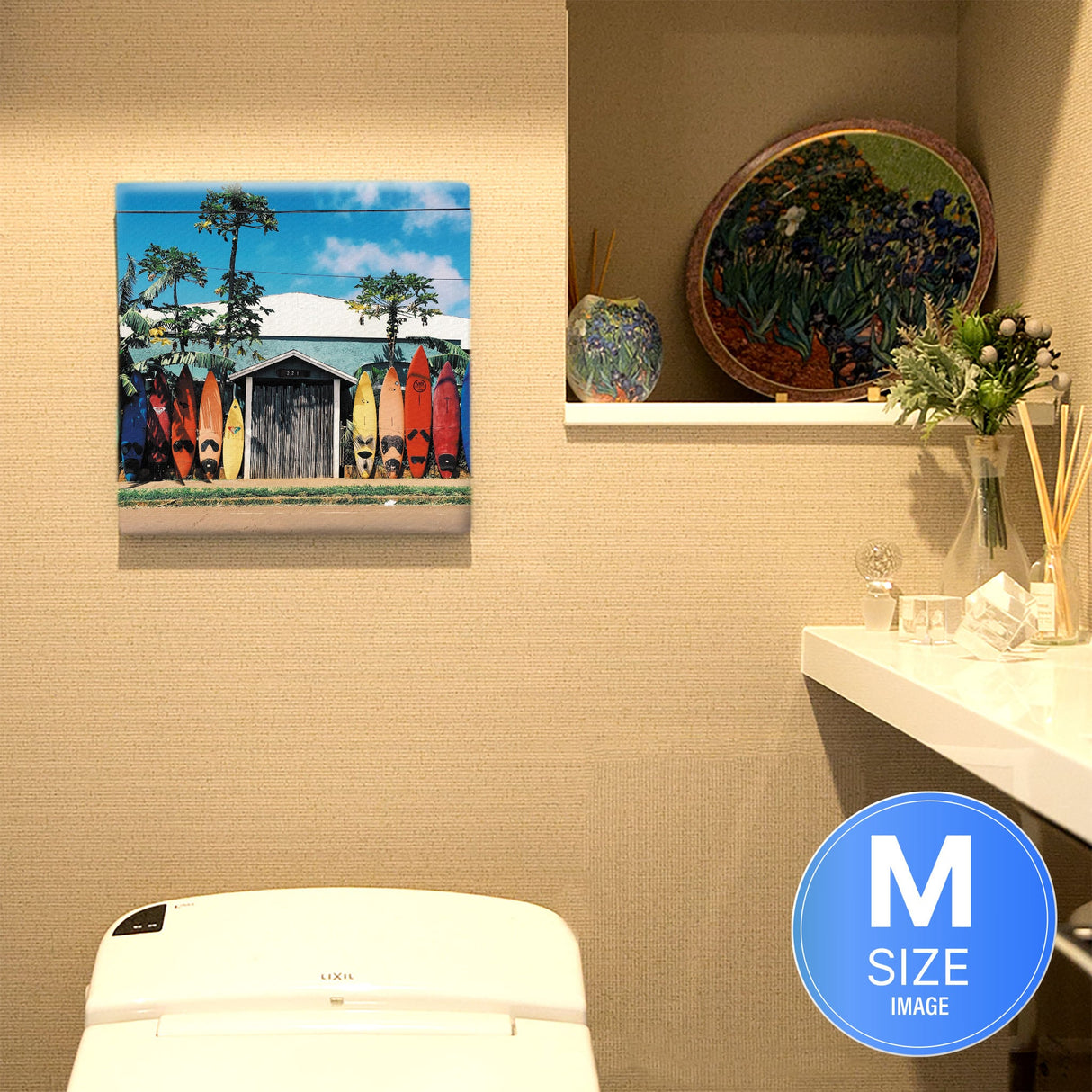 サーフボードのファブリックパネル インテリア雑貨 アートパネル キャンバス poht-1805-01