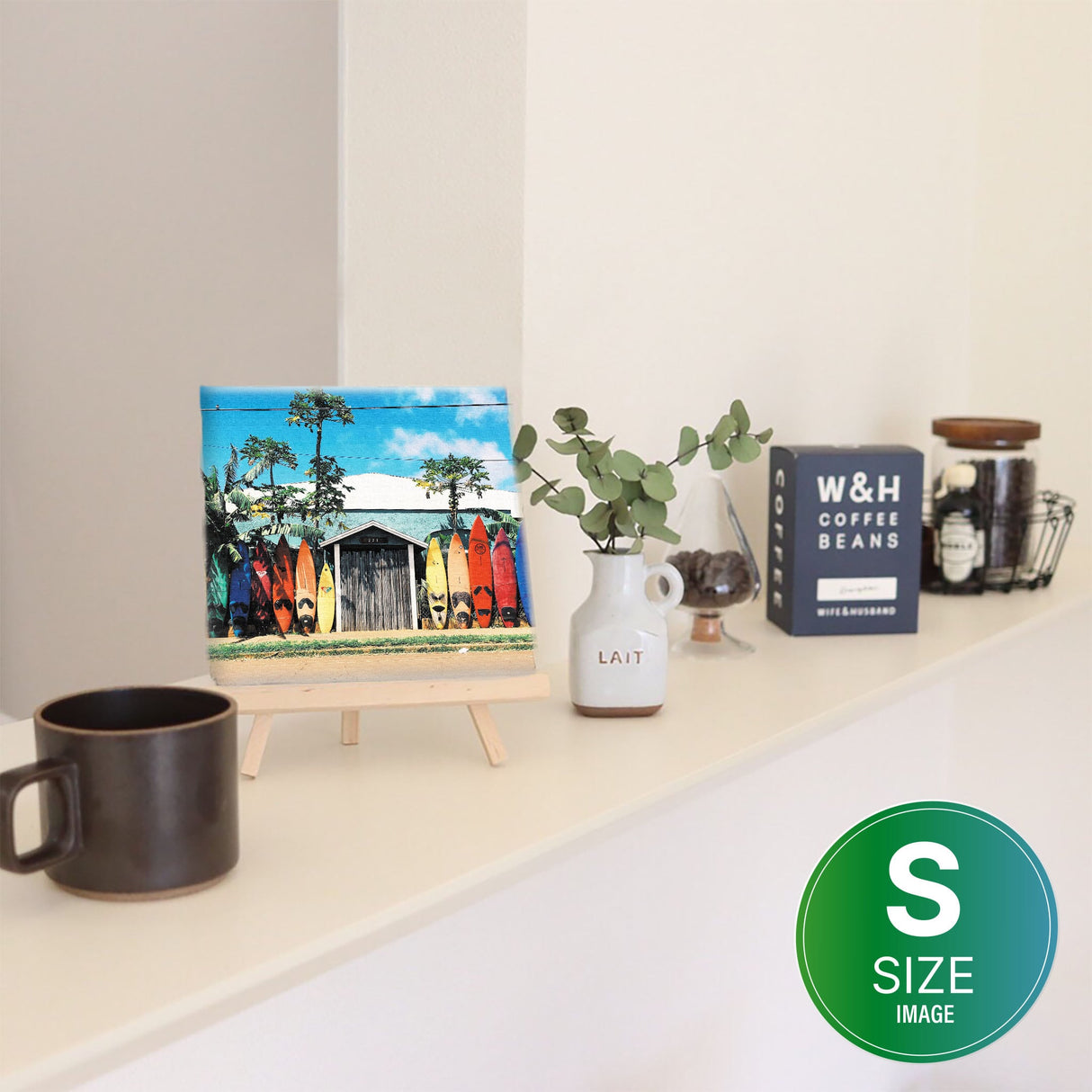 サーフボードのファブリックパネル インテリア雑貨 アートパネル キャンバス poht-1805-01