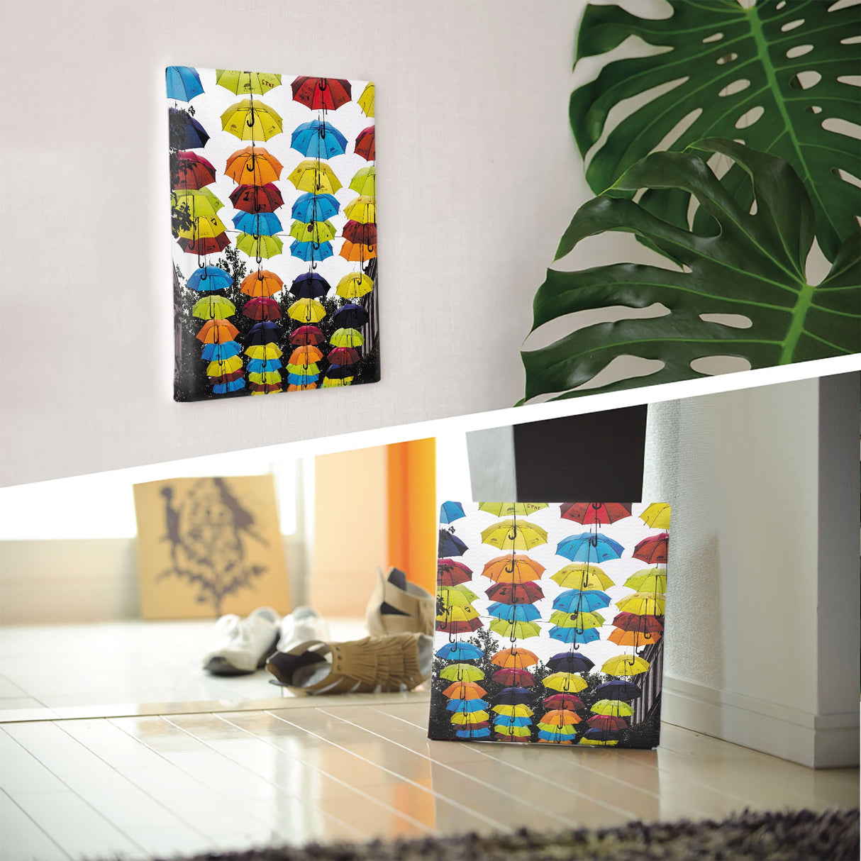 傘のファブリックボード インテリア雑貨 アートパネル キャンバス poht-1805-04