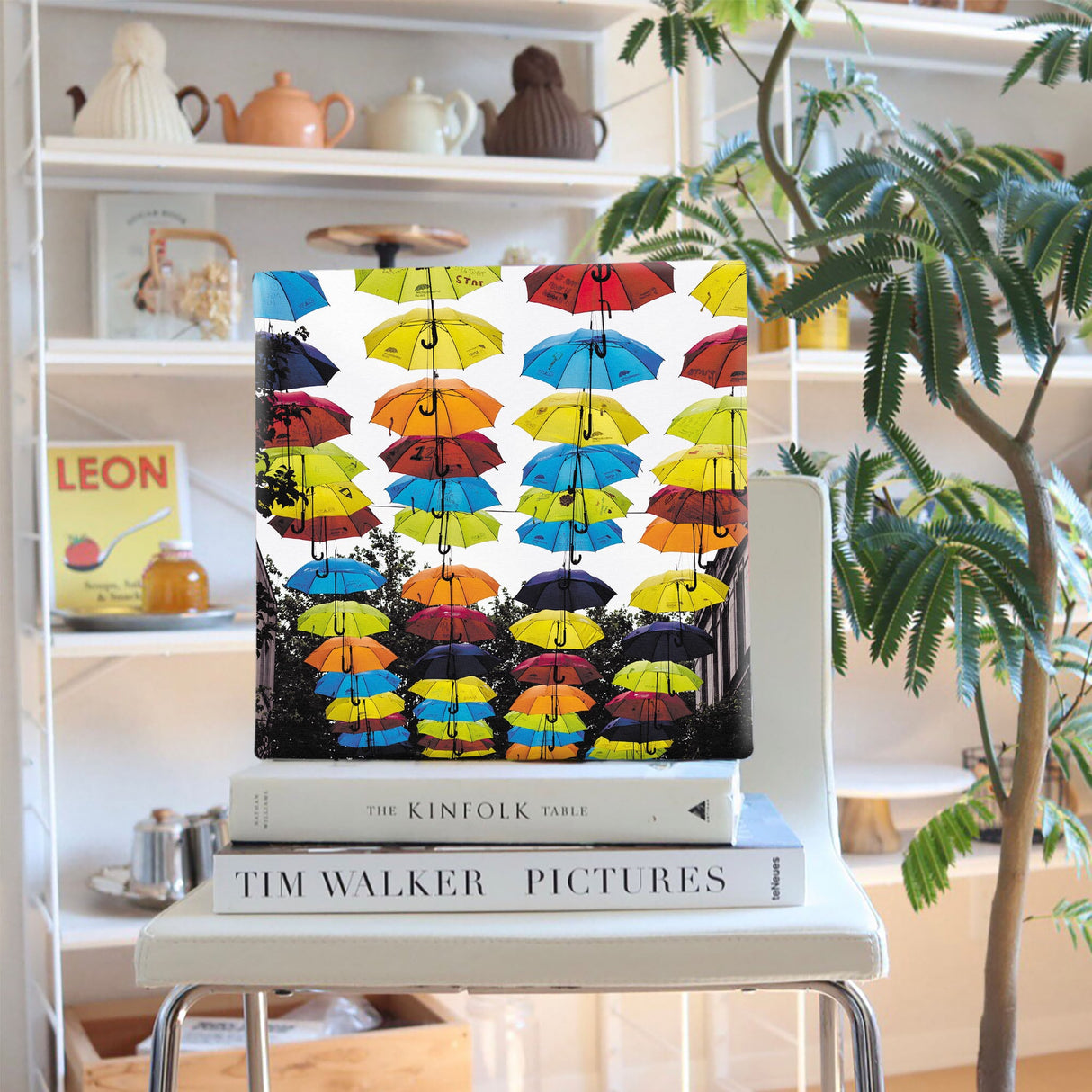 傘のファブリックボード インテリア雑貨 アートパネル キャンバス poht-1805-04