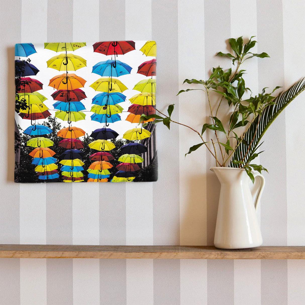 傘のファブリックボード インテリア雑貨 アートパネル キャンバス poht-1805-04