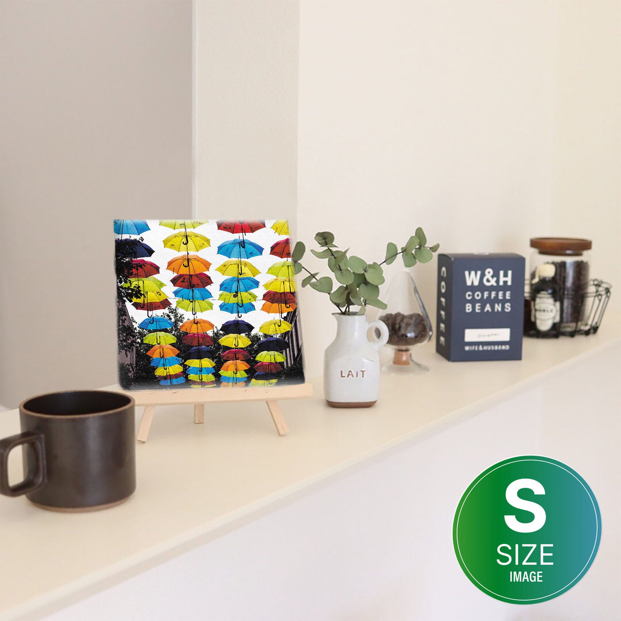 傘のファブリックボード インテリア雑貨 アートパネル キャンバス poht-1805-04