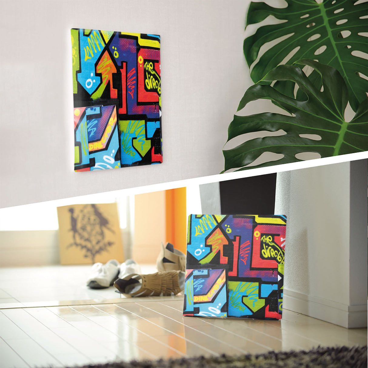 グラフィティのファブリックパネル インテリア雑貨 アートパネル キャンバス poht-1805-07