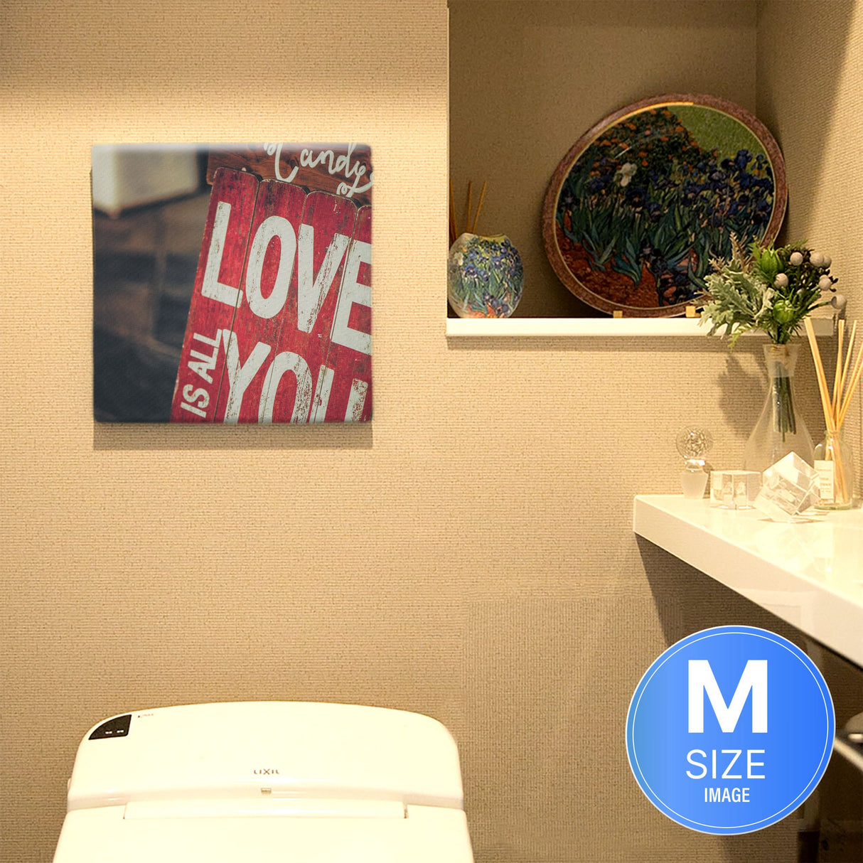 LOVEのファブリックボード インテリア雑貨 アートパネル キャンバス poht-1805-11