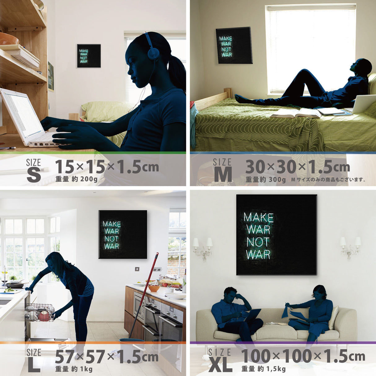 ネオンのファブリックボード インテリア雑貨 アートパネル キャンバス poht-1805-20