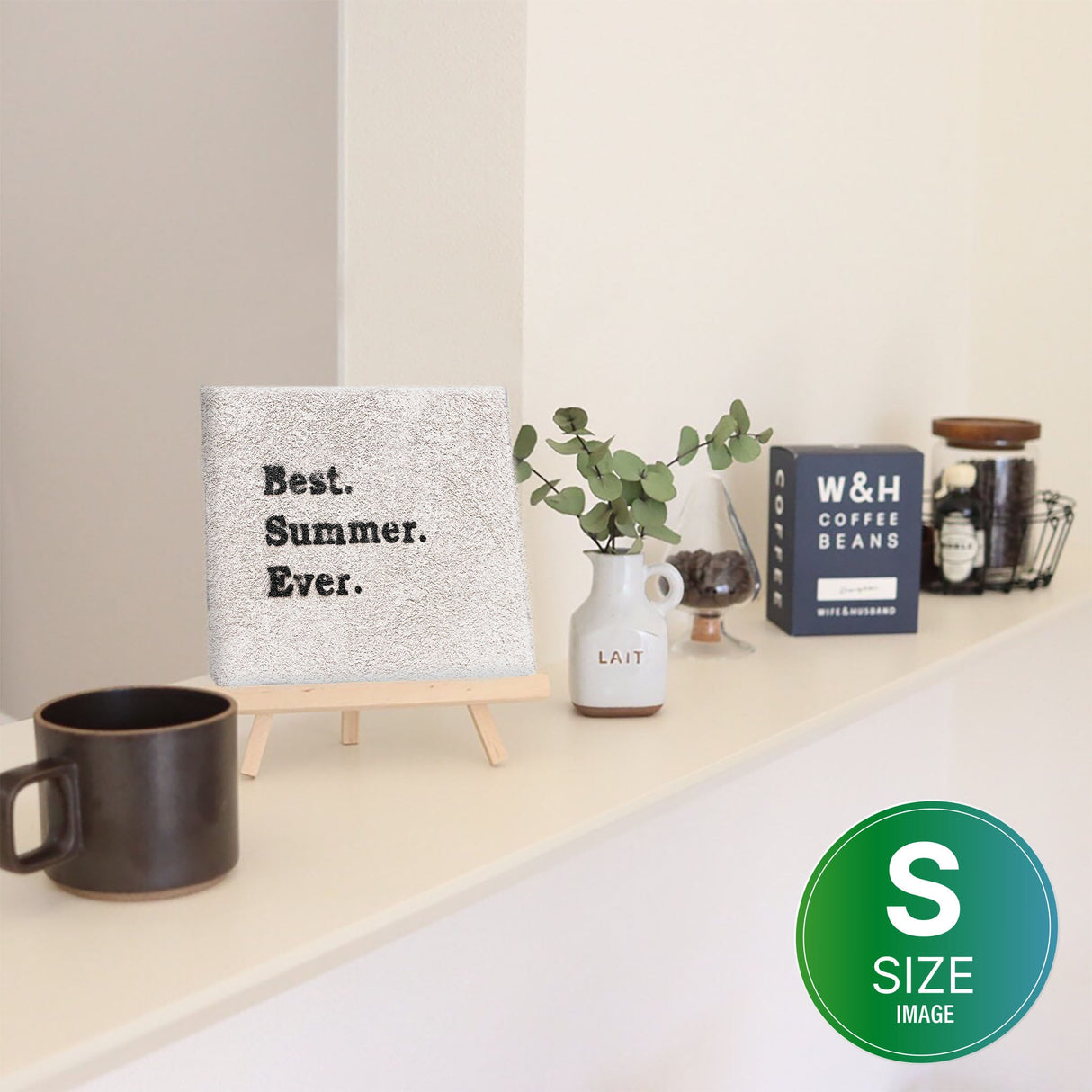 Typography fabric panel Interior goods Art panel Canvas poht-1805-33