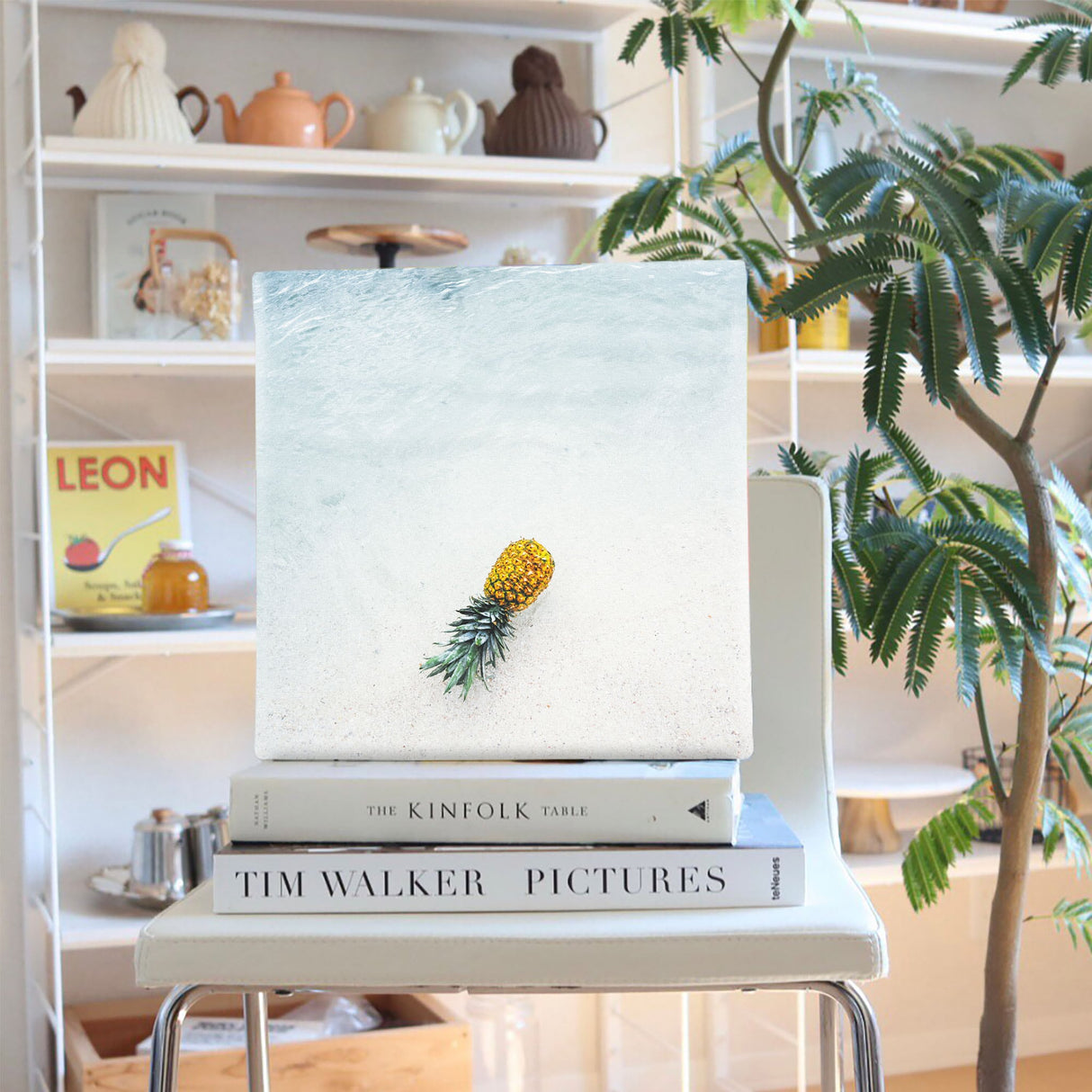 パイナップルのファブリックボード インテリア雑貨 アートパネル キャンバス poht-1805-42