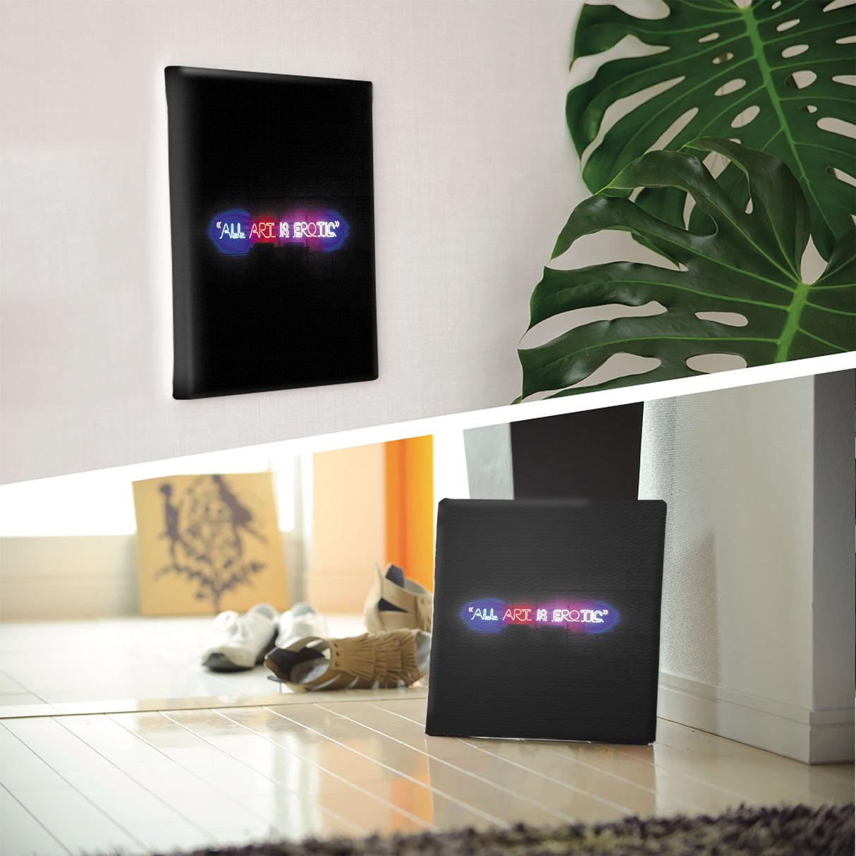 ネオンのファブリックパネル インテリア雑貨 アートパネル キャンバス poht-1805-44