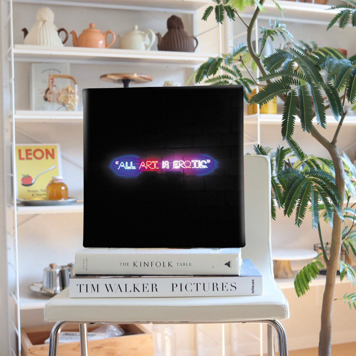 ネオンのファブリックパネル インテリア雑貨 アートパネル キャンバス poht-1805-44