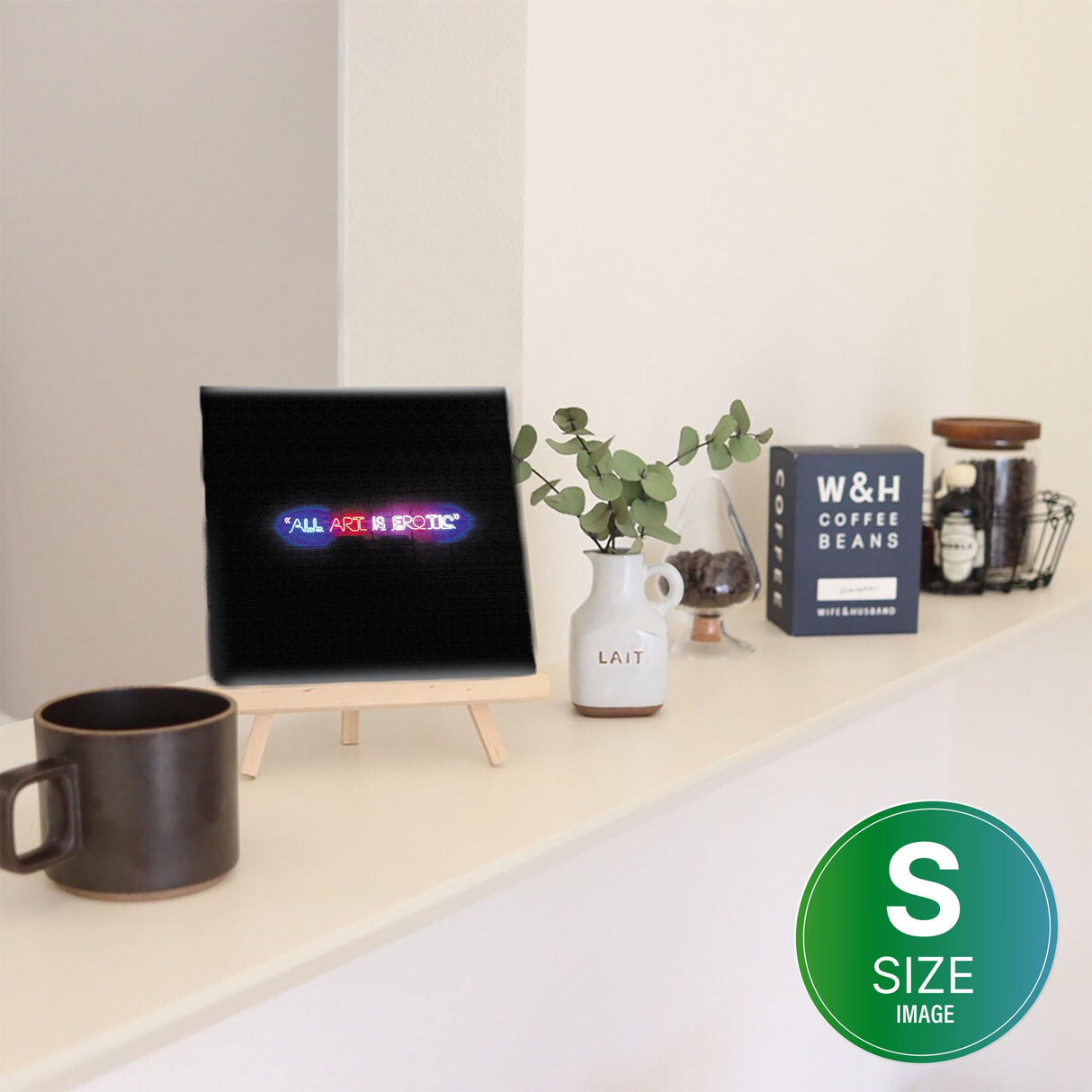 ネオンのファブリックパネル インテリア雑貨 アートパネル キャンバス poht-1805-44