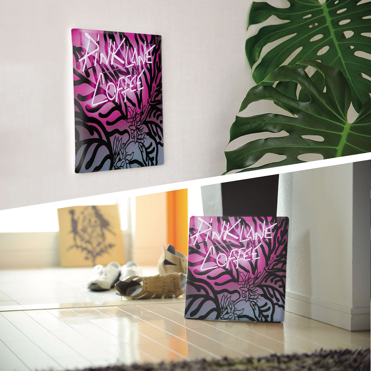 ネオンのファブリックパネル インテリア雑貨 アートパネル キャンバス poht-1805-45