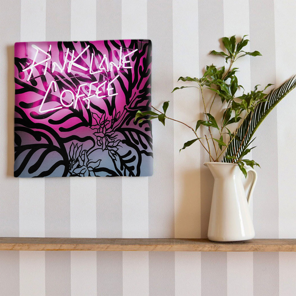 ネオンのファブリックパネル インテリア雑貨 アートパネル キャンバス poht-1805-45