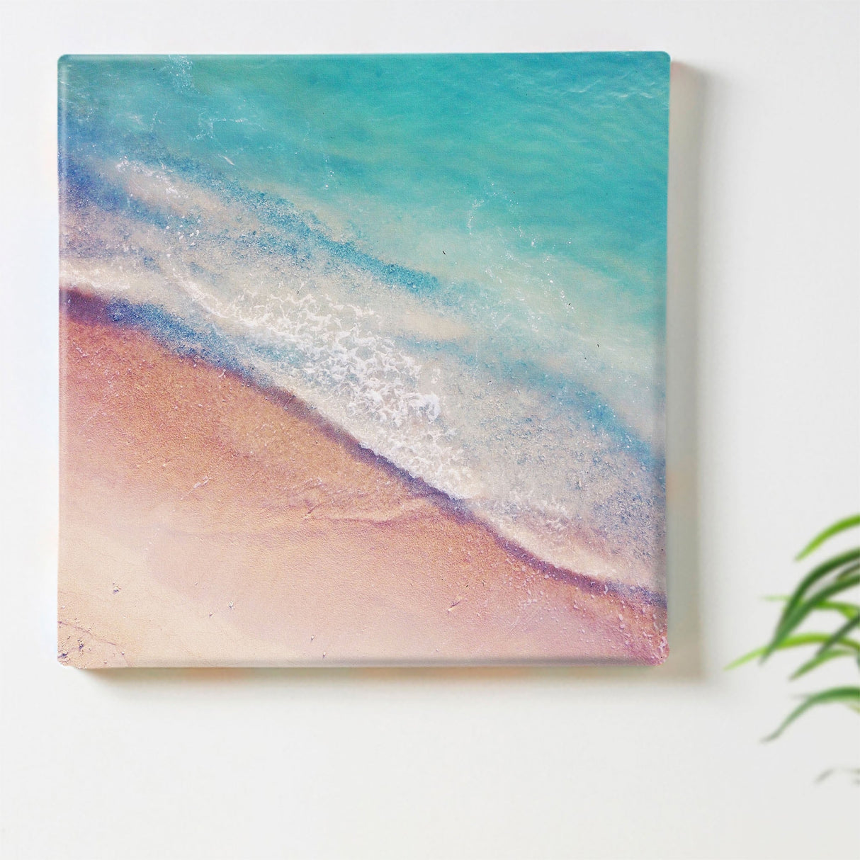 海のファブリックボード インテリア雑貨 アートパネル キャンバス パープル poht-2111-01