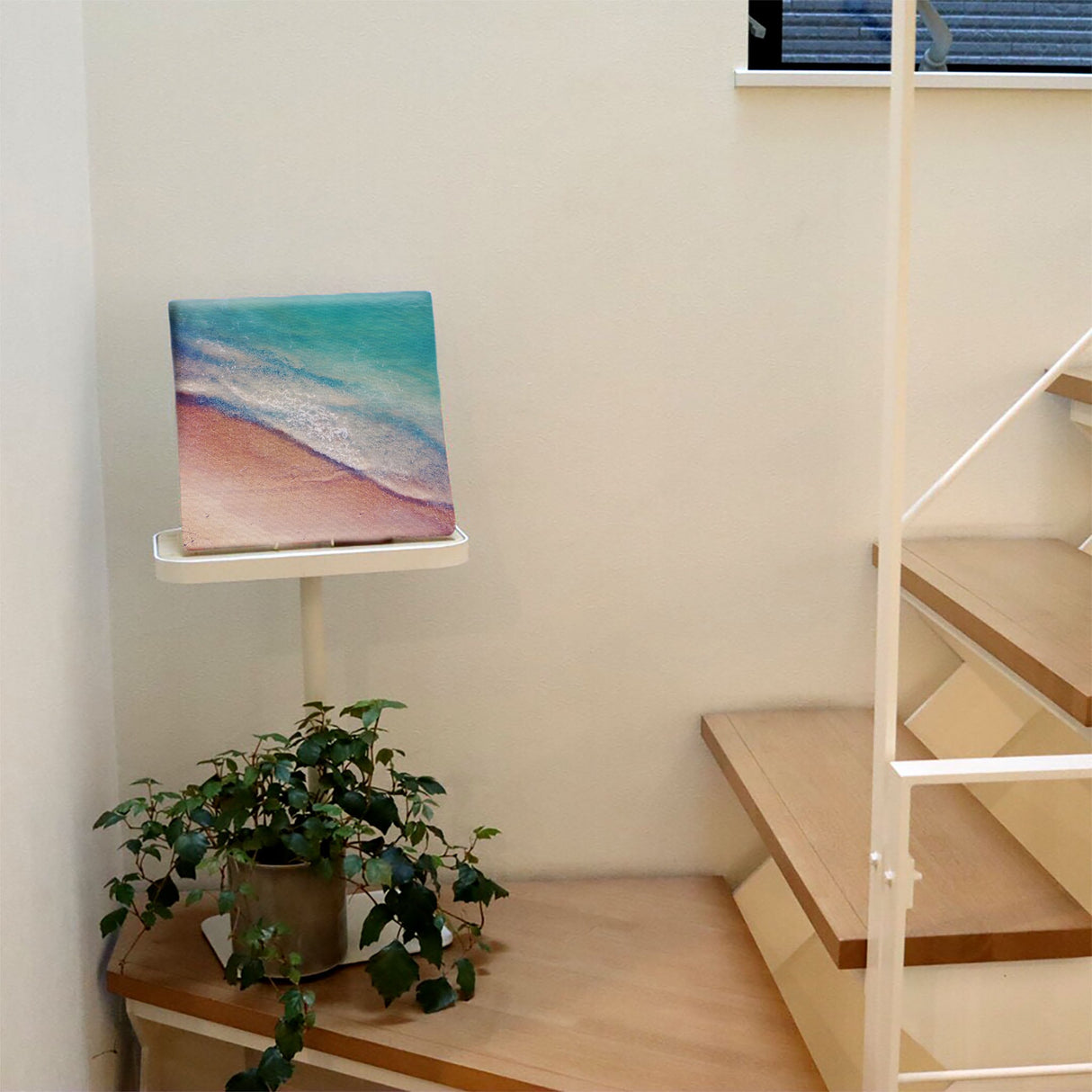 海のファブリックボード インテリア雑貨 アートパネル キャンバス パープル poht-2111-01