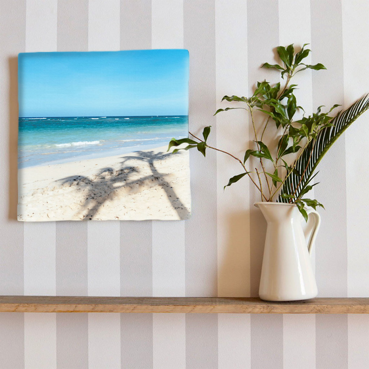 海のファブリックボード インテリア雑貨 アートパネル キャンバス パープル poht-2111-08